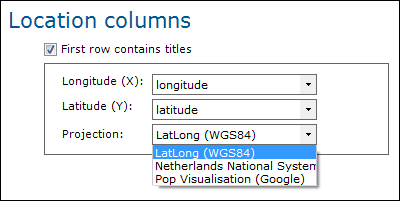 Mapping coordinates