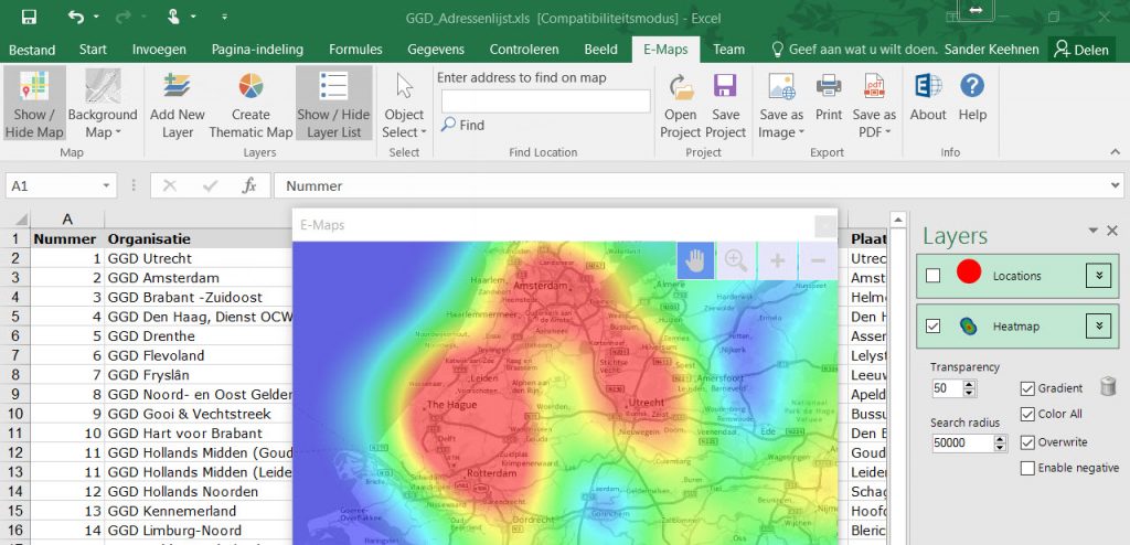 Excel E-Maps trial