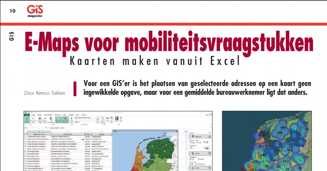 Artikel GIS Magazine over E-Maps