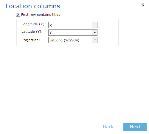 Mapping coordinates