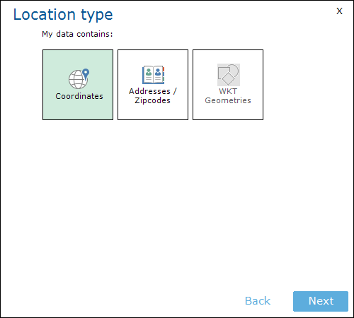 Location Type Coordinates