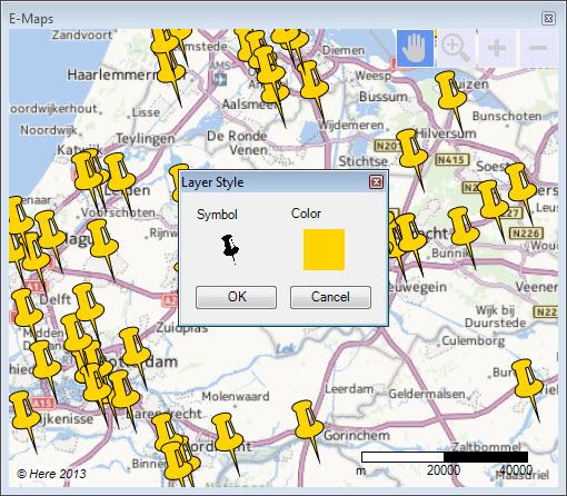 Excel Maps Stijl en kleurkiezer