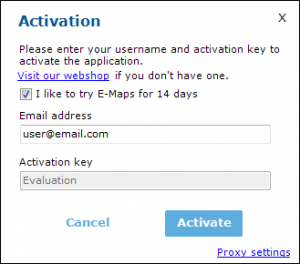 Steps to activate E-Maps