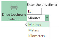E-Maps Advanced: drivetime_select