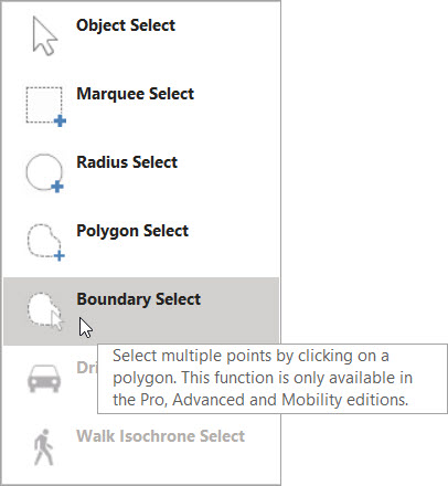 boundary select; gebiedselectie