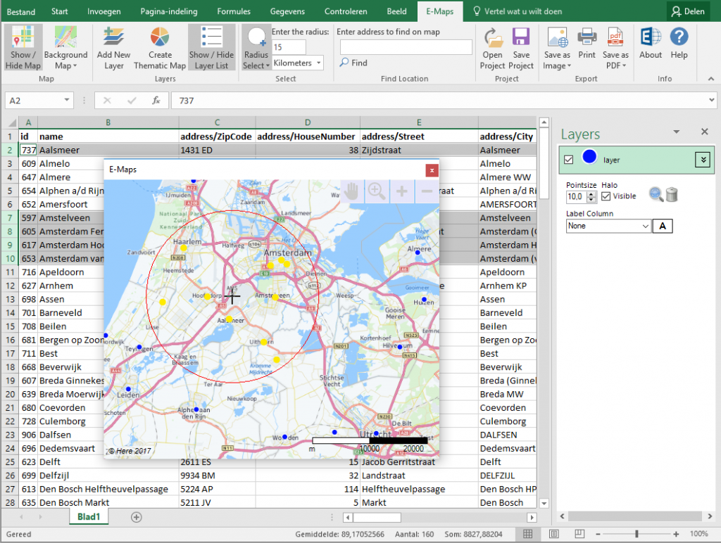 Circle Selection Standard Added Excel E Maps Pro Advanced Mobility Circle Selection Standard Added Excel E Maps Pro Advanced Mobility